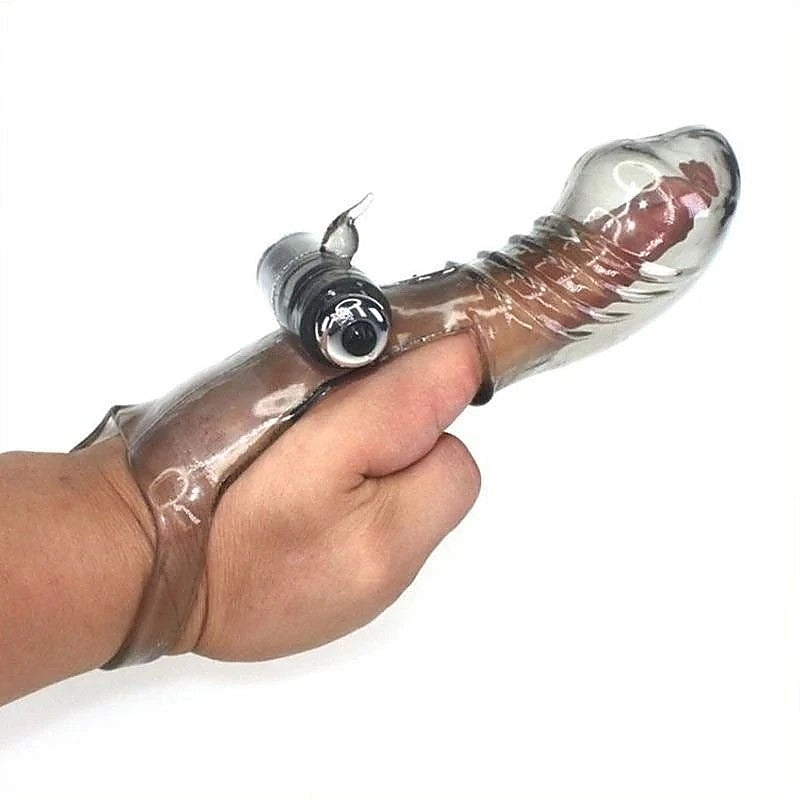 G-Spot Penis Vibrating Finger Glove by BDStyle - Penis Pumps And Stretchers
