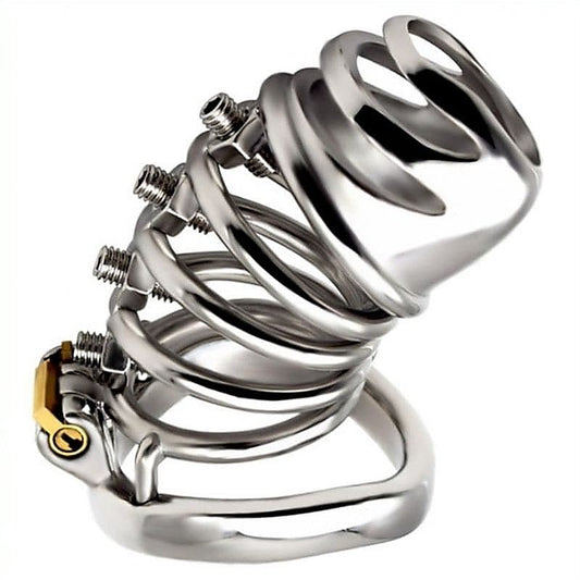 Bolted Chastity Cage With Spikes by BDStyle - Male Chastity