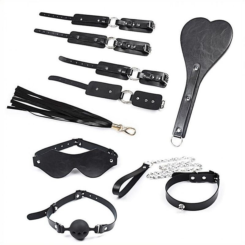 Shoulder Bag 8-Piece Bondage Essentials by BDStyle - Bondage Kits