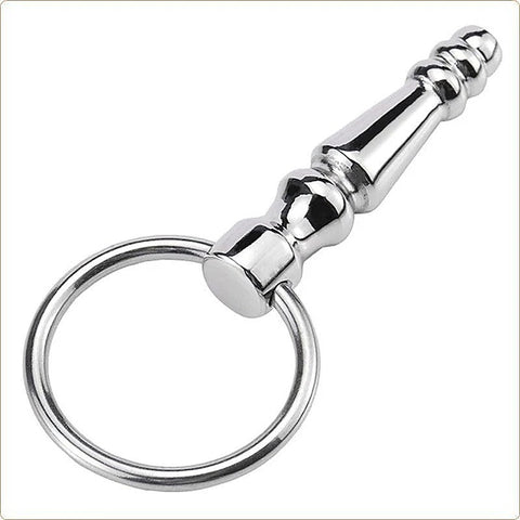 Premium Steel Penis Plug With Ring by BDStyle - Penis Plugs