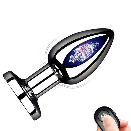 Remote Vibrating Stainless Steel Butt Plug by BDStyle - Electro Sex