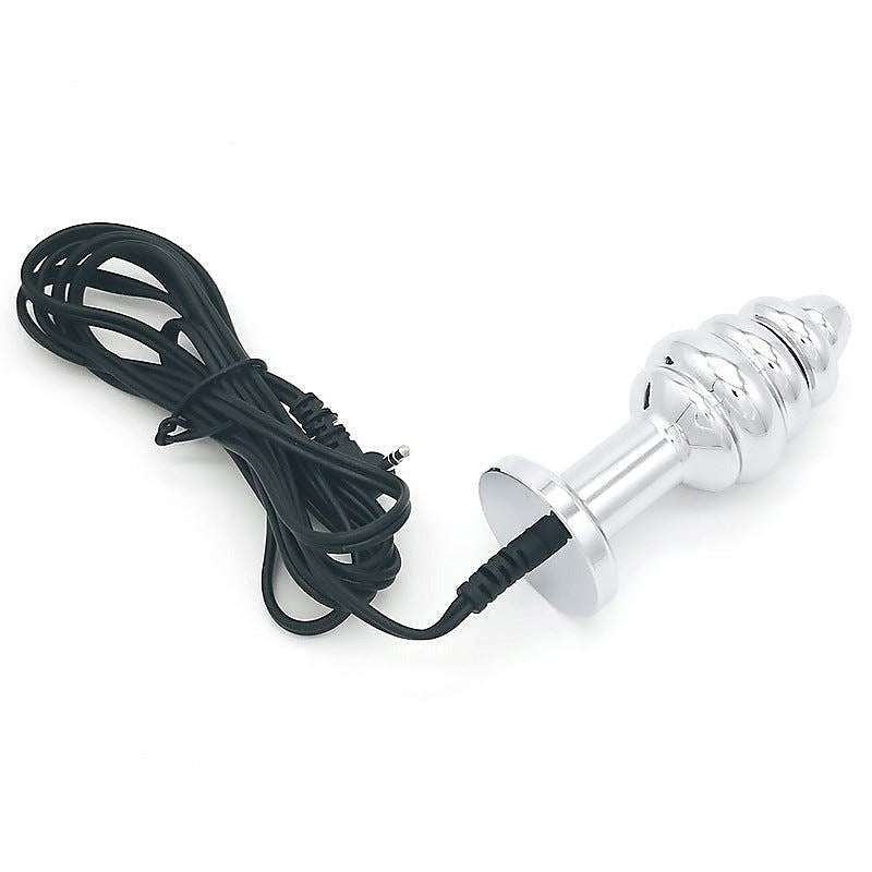 Bipolar Metal Electric Shock Butt Plug by BDStyle - Electro Sex