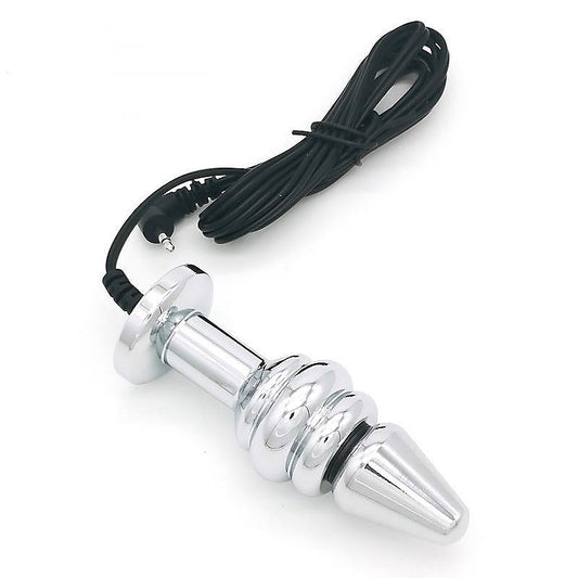 Bipolar Metal Electric Shock Butt Plug - B by BDStyle - Electro Sex