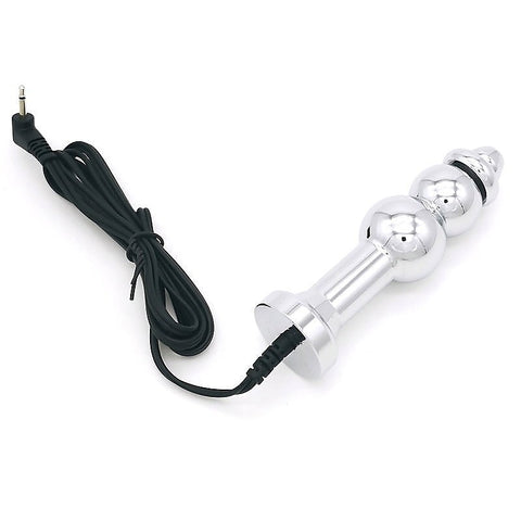 Bipolar Metal Electric Shock Butt Plug by BDStyle - Electro Sex