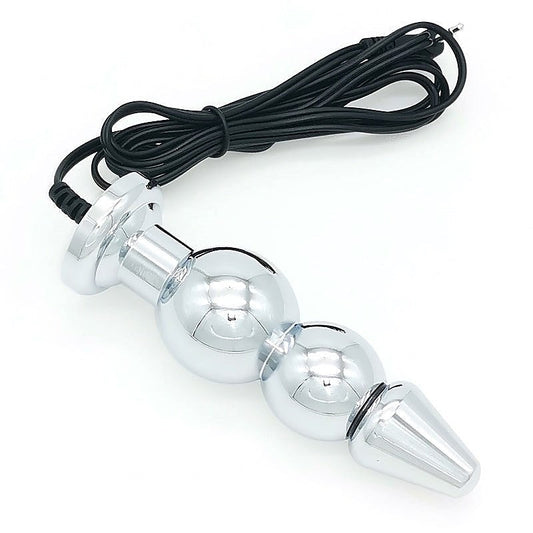 Bipolar Metal Electric Shock Butt Plug - H by BDStyle - Electro Sex