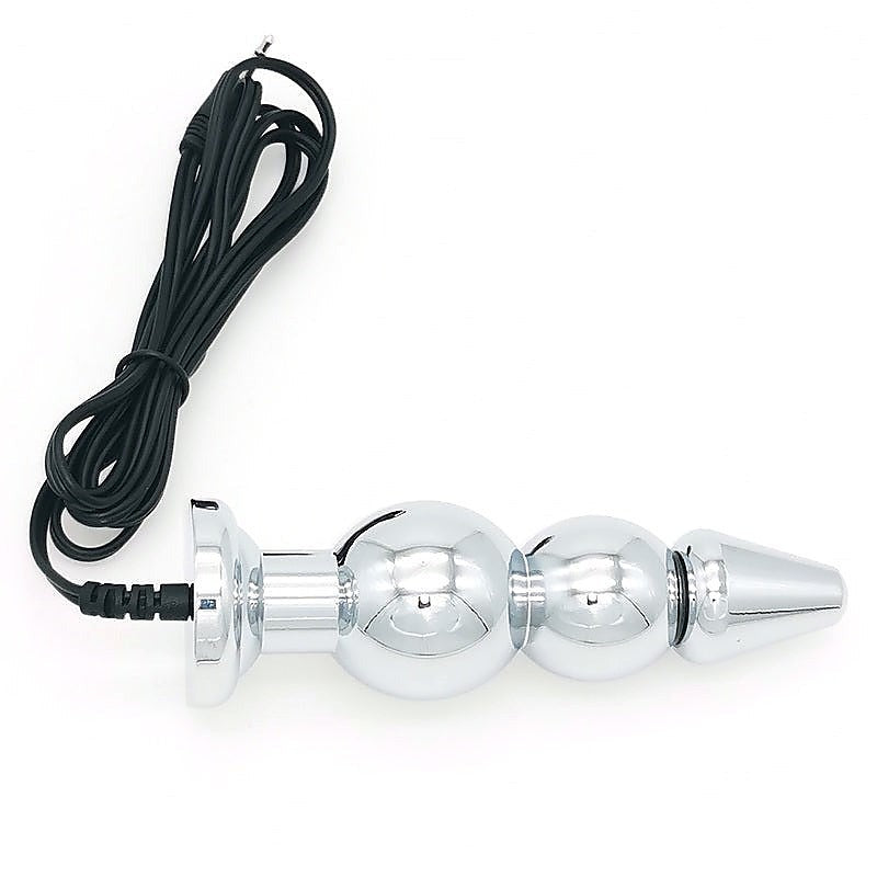 Bipolar Metal Electric Shock Butt Plug by BDStyle - Electro Sex
