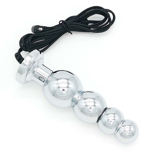 Bipolar Metal Electric Shock Butt Plug - J 3 inch by BDStyle - Electro Sex