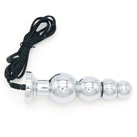 Bipolar Metal Electric Shock Butt Plug by BDStyle - Electro Sex