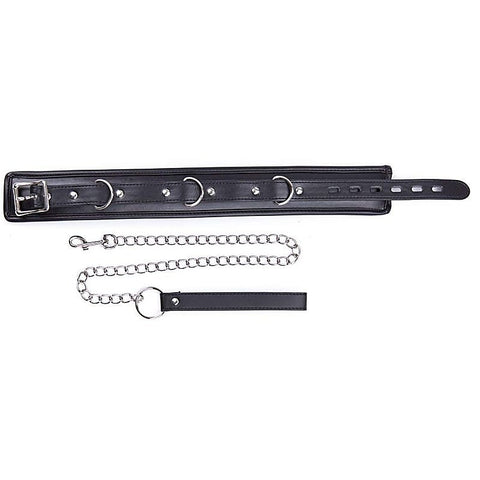 Thick and Padded Bondage Collar Light PVC by BDStyle - Collars and Leads
