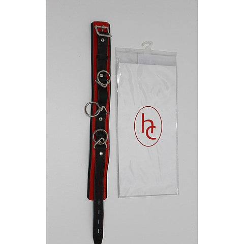Red and Black Collar with O-Rings by BDStyle - Collars and Leads