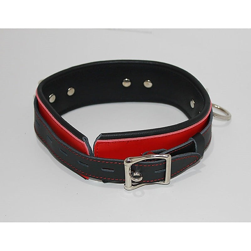 Red and Black Collar with O-Rings by BDStyle - Collars and Leads
