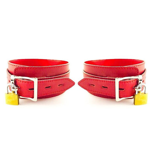 Faux Leather Collar Adjustable Red Thick by BDStyle - Collars and Leads