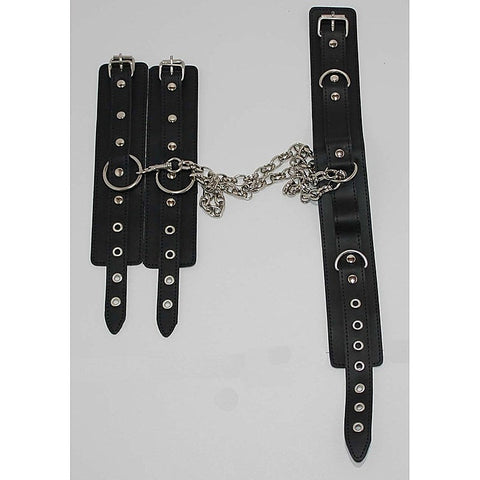 Neck & Wrist Restraints on Connecting Chain by BDStyle - Cuffs and Restraints
