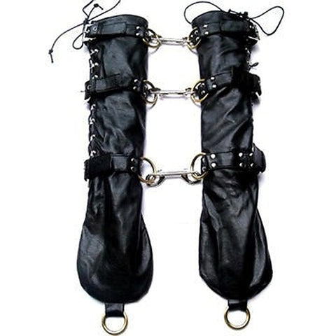 Bondage Leather Opera Gloves by BDStyle - Wigs and Gloves