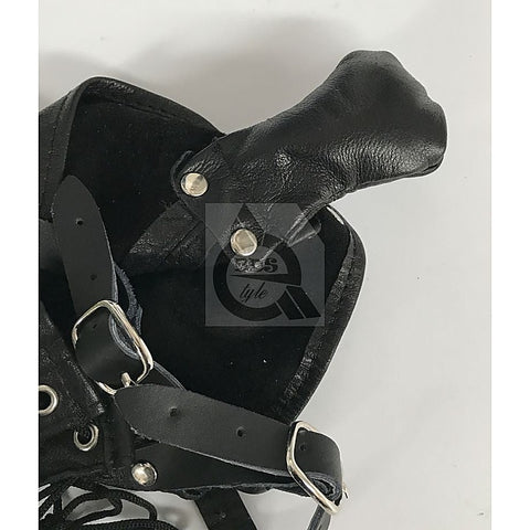 Leather Neck Corset Harness with Stuffer Gag by BDStyle - Bondage Gags and Bits
