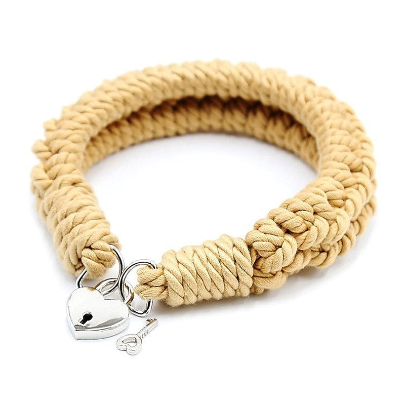 Premium Hemp Rope Bondage Collar by BDStyle - Cuffs and Restraints