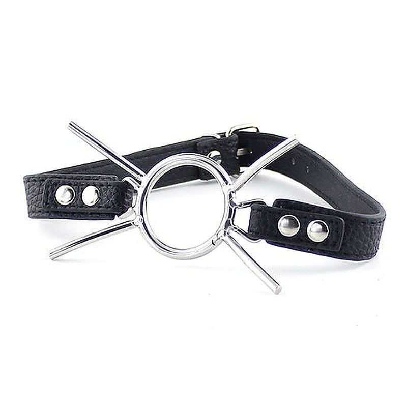 Grained Leather Spider Mouth Gag by BDStyle - Bondage Gags and Bits