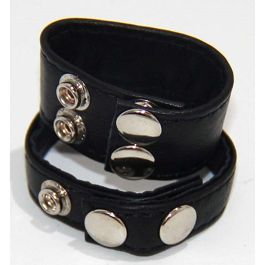 Double Trouble BDSM Strap Cock Ring with Studs by BDStyle - Cock Rings