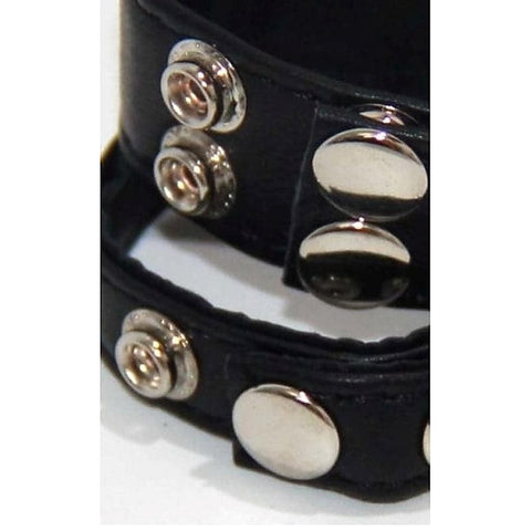 Double Trouble BDSM Strap Cock Ring with Studs by BDStyle - Cock Rings