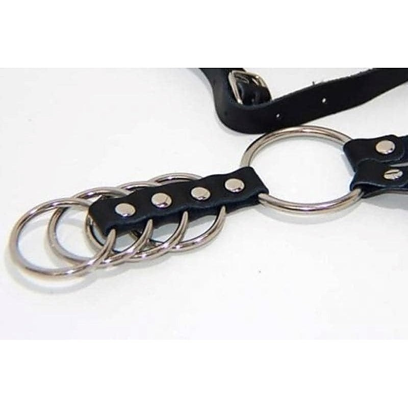 BDStyle Gates of Hell Harness 5 Rings Cock Ring Set - Cock Rings