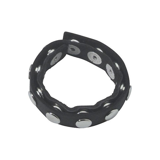 Leather Cock Rings With 10 Snap Locks by BDStyle - Cock Rings