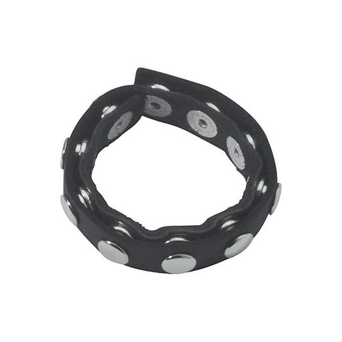 Leather Cock Rings With 10 Snap Locks by BDStyle - Cock Rings