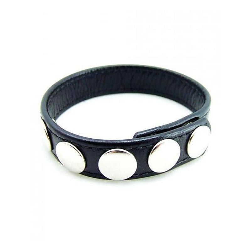 Leather Cock Rings With 5 Snap Locks by BDStyle - Cock Rings