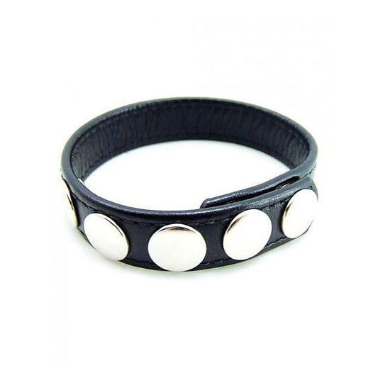 Leather Cock Rings With 5 Snap Locks by BDStyle - Cock Rings