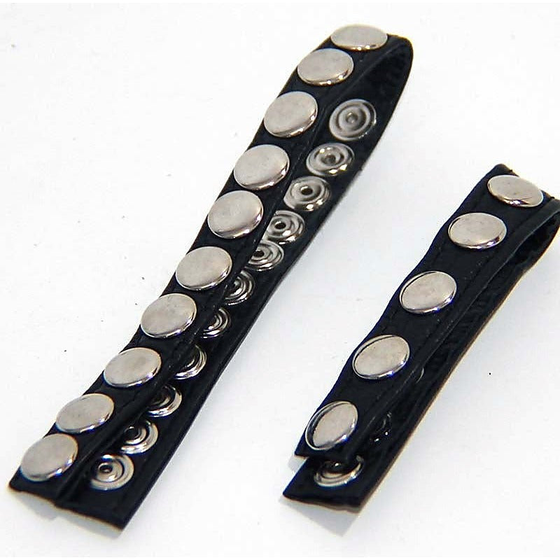 Leather Cock Rings With 5 Snap Locks by BDStyle - Cock Rings