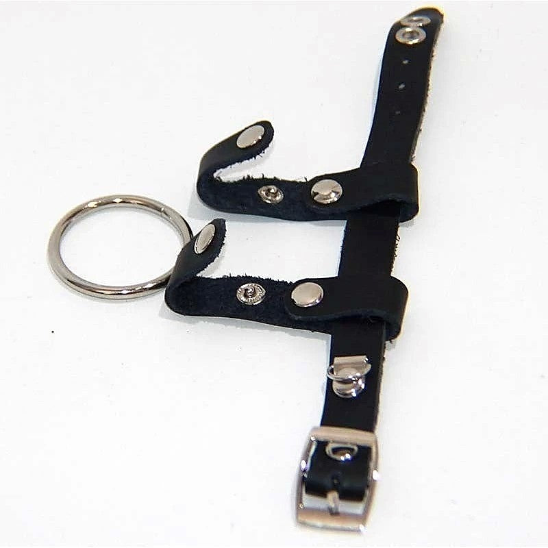 BDStyle Leather and Metal Cock Ring Adjustable Buckle Design - Cock Rings