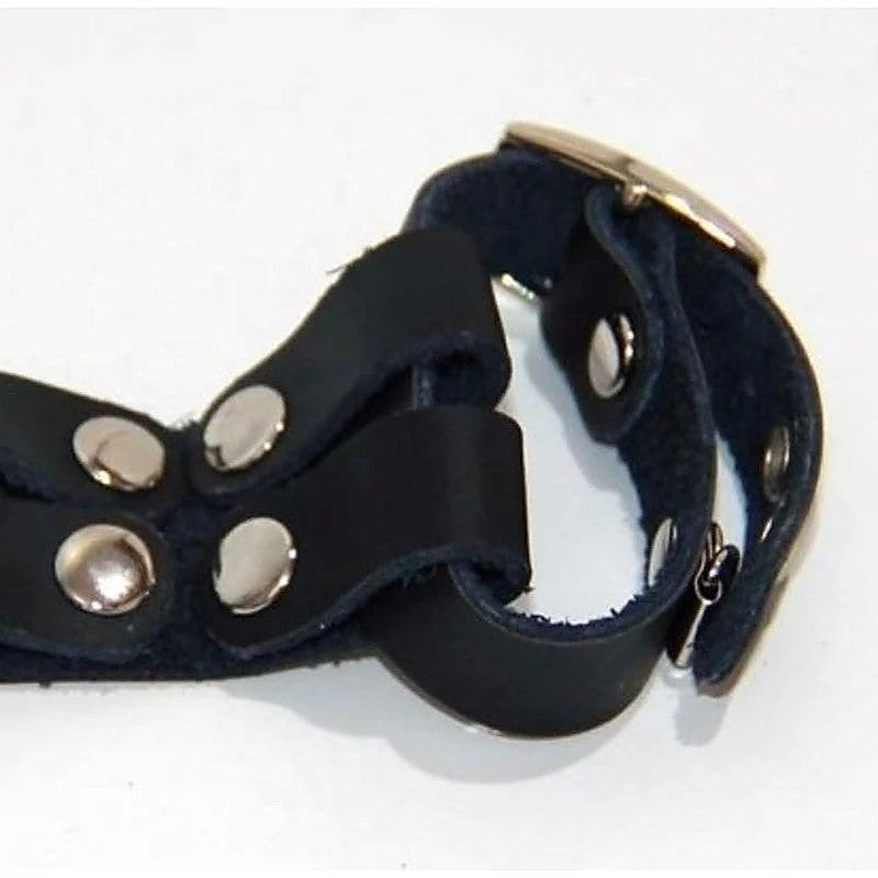 BDStyle Leather and Metal Cock Ring Adjustable Buckle Design - Cock Rings