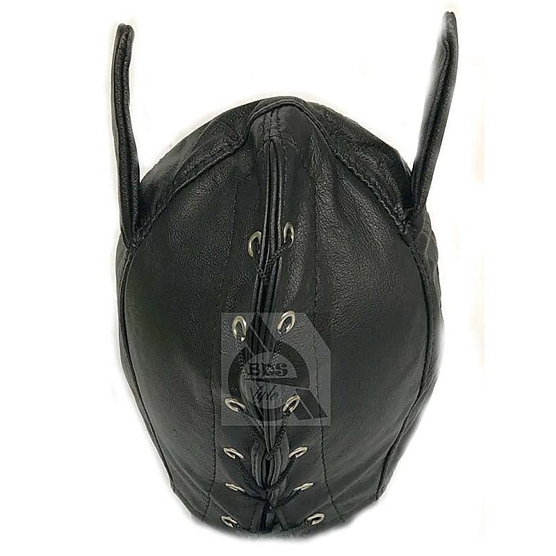Wicked Wench Leather Feline Hood by BDStyle - Bondage Hoods