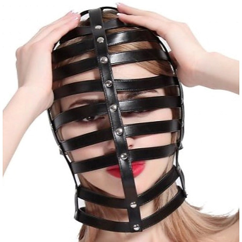 Professional-Grade Stripes Hood by BDStyle - Bondage Hoods