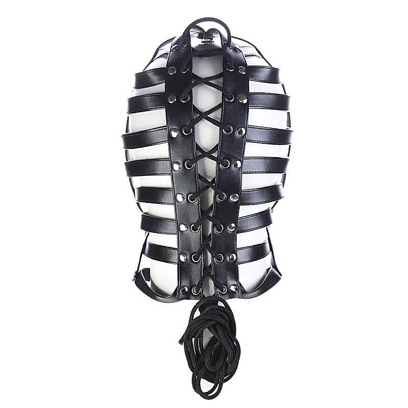 Professional-Grade Stripes Hood by BDStyle - Bondage Hoods