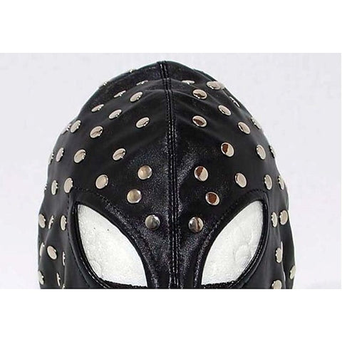 Premium Extreme Leather Hood Studded by BDStyle - Bondage Hoods