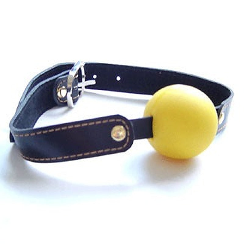 Gag with Yellow Ball Light by BDStyle - Bondage Gags and Bits