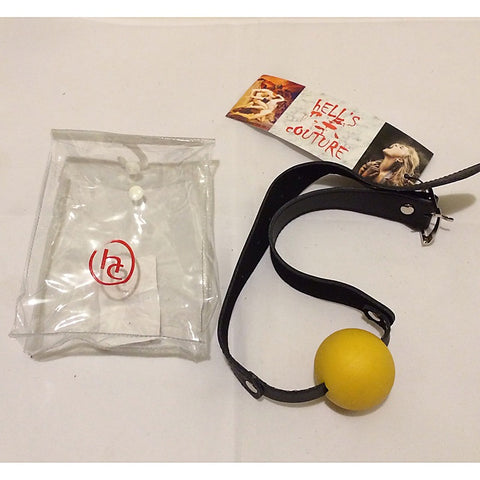 Laura Goodwin Gag with Yellow Ball Light by BDStyle - Bondage Gags and Bits