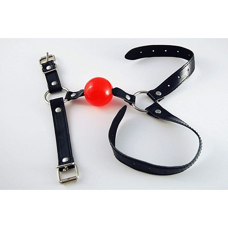 BDSM Ball Gag with Chin Strap Thin by BDStyle - Bondage Gags and Bits