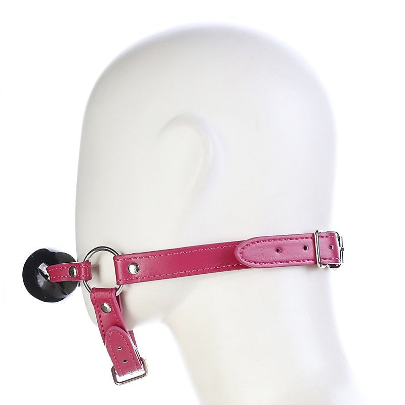 BDSM Ball Gag with Chin Strap Thin by BDStyle - Bondage Gags and Bits