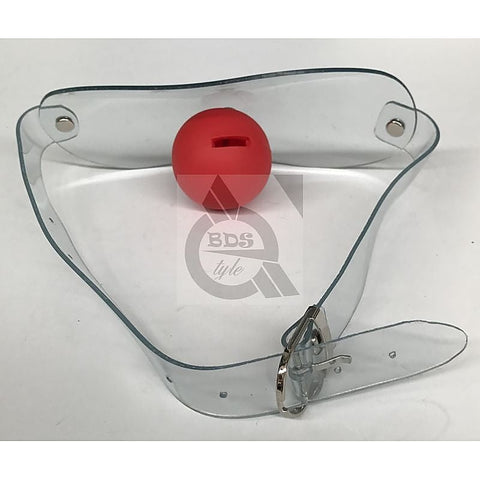 Transparent String Mouth Red Ball Gag by BDStyle - Bondage Gags and Bits