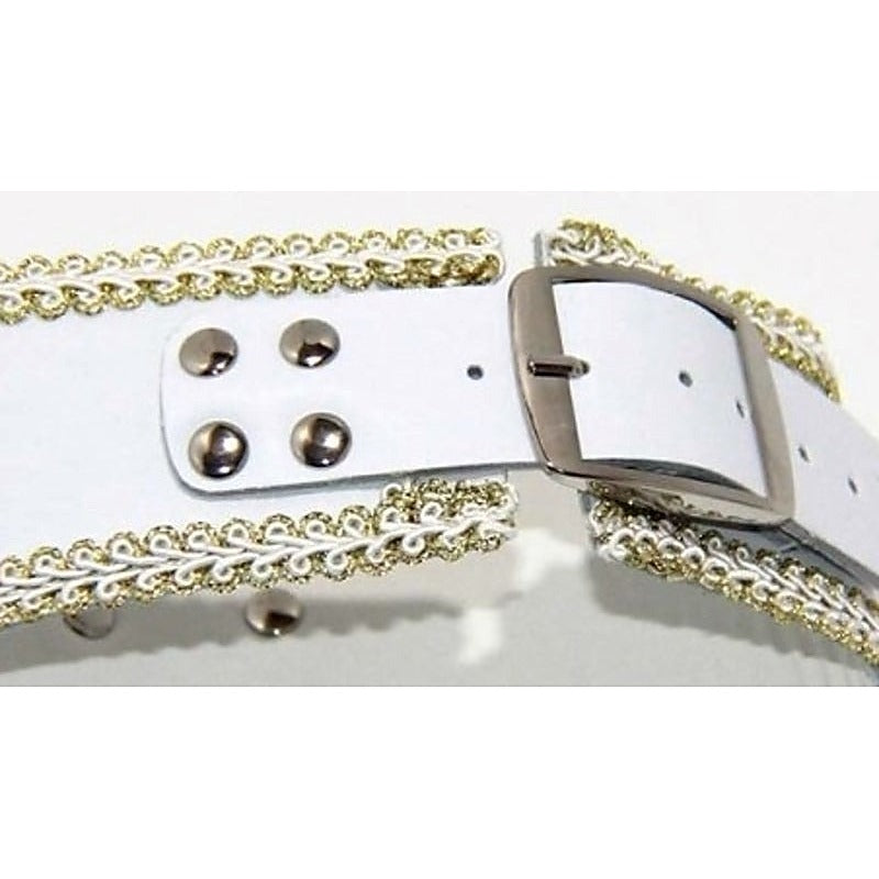 Posture Collar in White with O Ring Heavy by BDStyle - Fancy Dress Ups