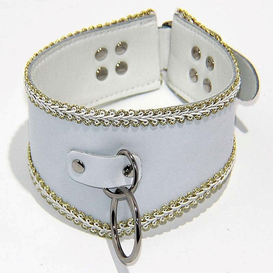 Posture Collar in White with O Ring Light by BDStyle - Fancy Dress Ups