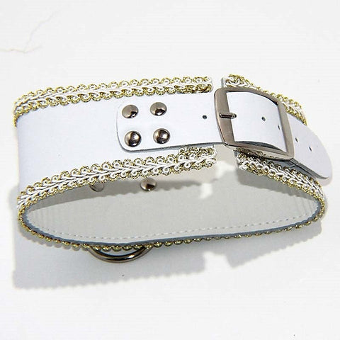 Posture Collar in White with O Ring Light by BDStyle - Fancy Dress Ups
