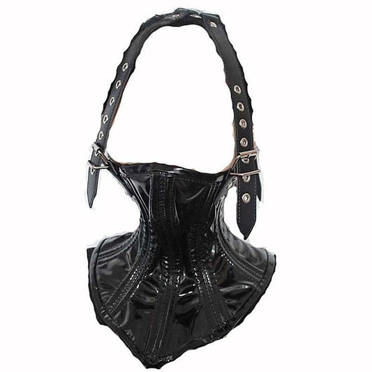 Neck PVC Corset with Head Harness by BDStyle - Cuffs and Restraints