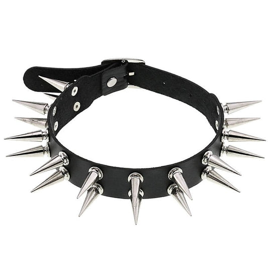Double Row Spiked Rivet Collar Heavy by BDStyle - Collars and Leads