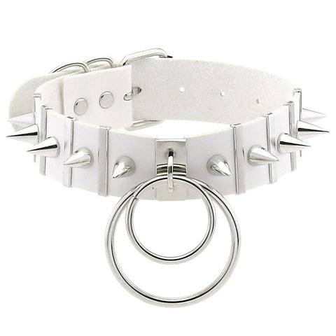 BDSM Spiked Collar PVC With Pendant by BDStyle - Masks And Blindfolds