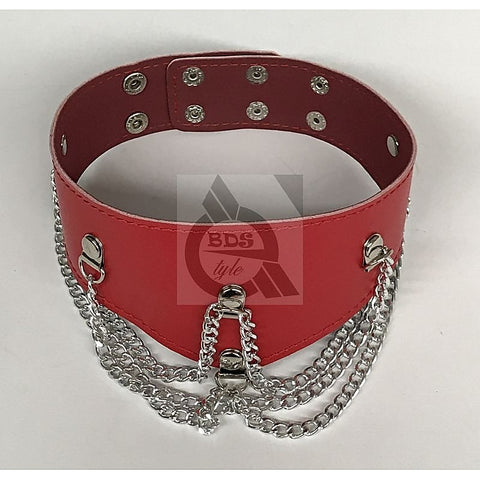 Ladies Fetish Collar With Chains by BDStyle - Collars and Leads