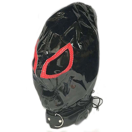 Ladies Red & Black Bondage Hood by BDStyle - Bondage Hoods