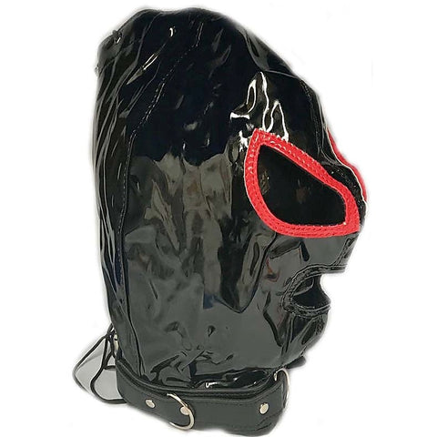 Ladies Red & Black Bondage Hood by BDStyle - Bondage Hoods