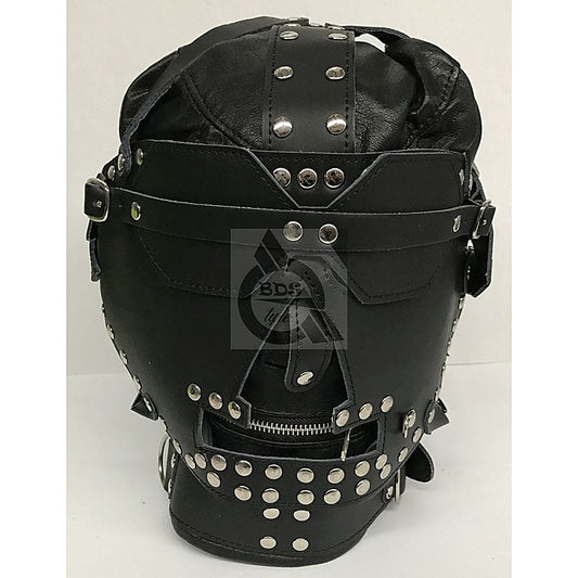 Leather Studded Sensory Deprivation Experience by BDStyle - Bondage Hoods
